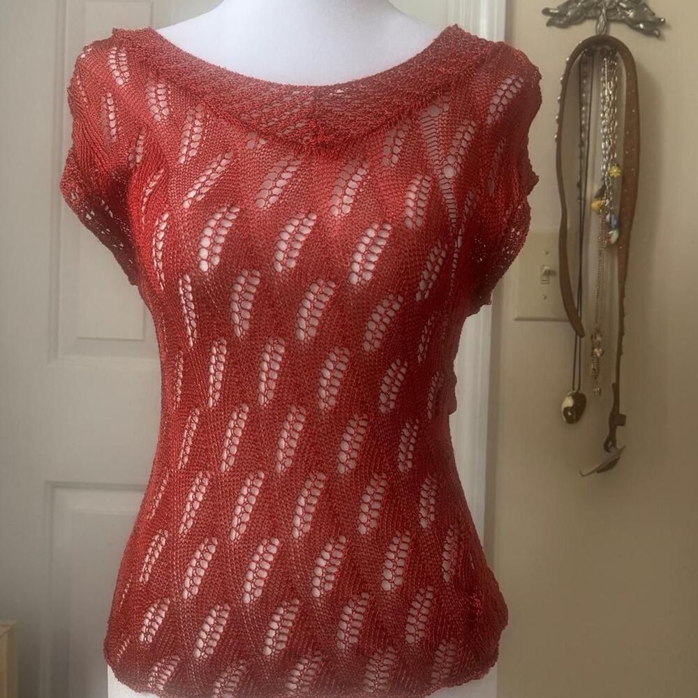 Worthington Women's Red and Orange Jumper
